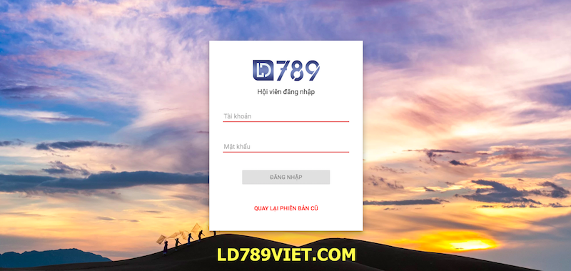 Giao diện đăng nhập LD789